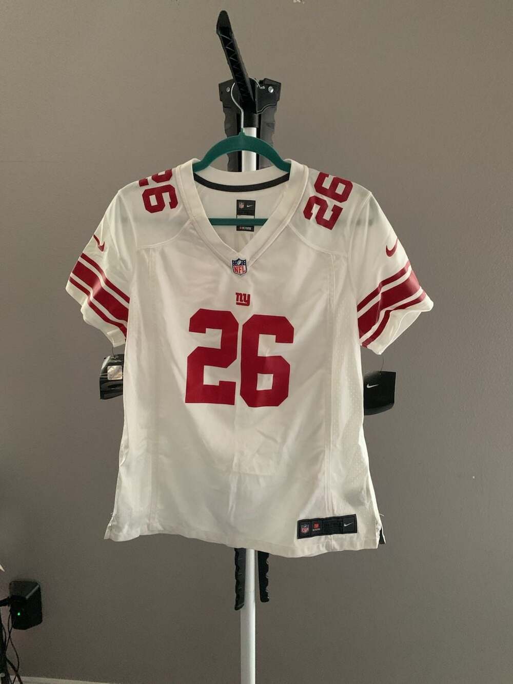 Nike New York Giants Saquon Barkley #26 Women's White On-Field Game Jersey